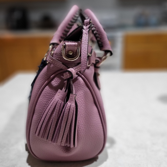 NWT Dooney and Bourke Mauve Pebble Leather Satchel - Picture 3 of 8